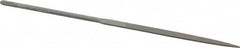 Nicholson - 5-1/2" Needle Precision Swiss Pattern Flat File - Round Handle - Americas Industrial Supply