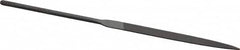 Nicholson - 5-1/2" Needle Precision Swiss Pattern Flat File - Round Handle - Americas Industrial Supply