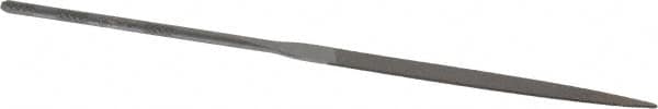 Nicholson - 6-1/4" Needle Precision Swiss Pattern Flat File - Round Handle - Americas Industrial Supply