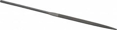 Nicholson - 6-1/4" Needle Precision Swiss Pattern Flat File - Round Handle - Americas Industrial Supply