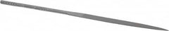 Nicholson - 4" Needle Precision Swiss Pattern Half Round File - Round Handle - Americas Industrial Supply