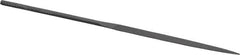 Nicholson - 5-1/2" Needle Precision Swiss Pattern Half Round File - Round Handle - Americas Industrial Supply