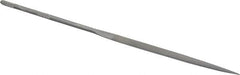 Nicholson - 5-1/2" Needle Precision Swiss Pattern Half Round File - Round Handle - Americas Industrial Supply