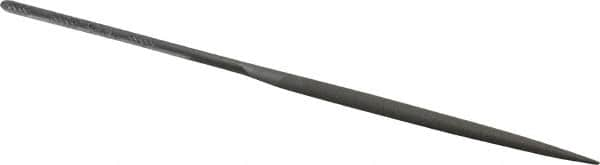 Nicholson - 6-1/4" Needle Precision Swiss Pattern Half Round File - Round Handle - Americas Industrial Supply