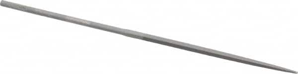 Nicholson - 4" Needle Precision Swiss Pattern Square File - Round Handle - Americas Industrial Supply