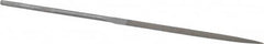 Nicholson - 5-1/2" Needle Precision Swiss Pattern Three Square File - Round Handle - Americas Industrial Supply