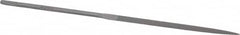 Nicholson - 5-1/2" Needle Precision Swiss Pattern Three Square File - Round Handle - Americas Industrial Supply