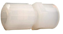 Parker - 3/8" Tube OD, PFA PTFE Plastic Compression Tube Female Straight Adapter - 3/8 NPT Pipe, 300°F Max, Plastic Grip - Americas Industrial Supply