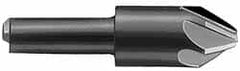Hertel - 3/8" Head Diam, 1/4" Shank Diam, 6 Flute 120° High Speed Steel Countersink - Americas Industrial Supply