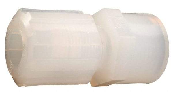 Parker - 3/8" Tube OD, PFA PTFE Plastic Compression Tube Female Straight Adapter - 1/4 NPT Pipe, 300°F Max, Plastic Grip - Americas Industrial Supply