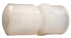 Parker - 1/8" Tube OD, PFA PTFE Plastic Compression Tube Female Straight Adapter - 1/8 NPT Pipe, 300°F Max, Plastic Grip - Americas Industrial Supply