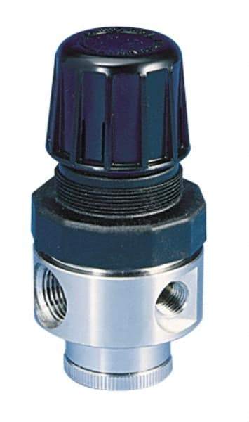 Parker - 1/2 NPT Port, 80 CFM, Stainless Steel Standard Regulator - 0 to 125 psi Range, 300 Max psi Supply Pressure, 1/4" Gauge Port Thread, 2.43" Wide x 4.97" High - Americas Industrial Supply