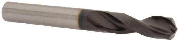 Guhring - 13/32" 130° Parabolic Flute Powdered Metal Screw Machine Drill Bit - FIREX Finish, Right Hand Cut, 1.693" Flute Length, 3.504" OAL, Standard Point, Straight Shank - Americas Industrial Supply