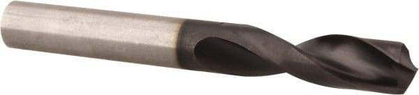 Guhring - 27/64" 130° Parabolic Flute Powdered Metal Screw Machine Drill Bit - FIREX Finish, Right Hand Cut, 43mm Flute Length, 89mm OAL, Cone Relief Point, Straight Shank - Americas Industrial Supply