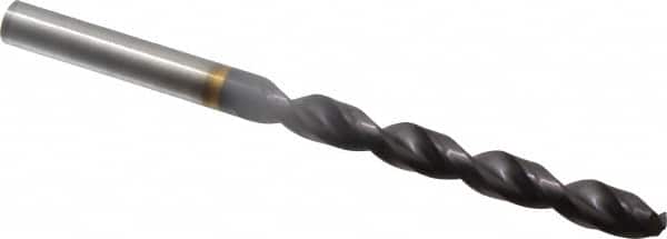 Guhring - 19/64" 130° Powdered Metal Jobber Drill - FIREX Finish, Right Hand Cut, Parabolic Flute, Straight Shank, 109mm OAL, Cone Relief Point - Americas Industrial Supply