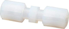 Parker - 1/4" Tube OD, PFA PTFE Plastic Compression Tube Union - 325°F Max, Plastic Grip - Americas Industrial Supply