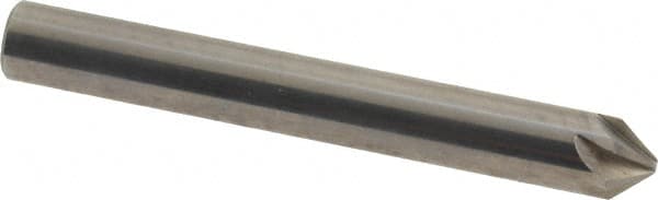 Made in USA - 1/4" Head Diam, 1/4" Shank Diam, 6 Flute 82° Solid Carbide Countersink - Americas Industrial Supply