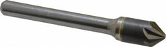 Made in USA - 3/8" Head Diam, 1/4" Shank Diam, 6 Flute 82° Solid Carbide Countersink - Americas Industrial Supply