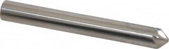 Made in USA - 1/4" Head Diam, 1/4" Shank Diam, 6 Flute 90° Solid Carbide Countersink - Bright Finish, 2" OAL, 0.046" Nose Diam, Single End, Straight Shank, Right Hand Cut - Americas Industrial Supply