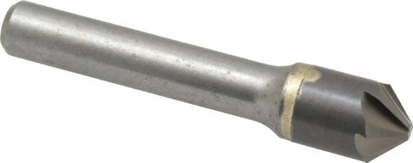 Made in USA - 1/2" Head Diam, 3/8" Shank Diam, 6 Flute 90° Solid Carbide Countersink - Americas Industrial Supply