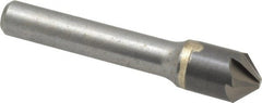 Made in USA - 1/2" Head Diam, 3/8" Shank Diam, 6 Flute 90° Solid Carbide Countersink - Americas Industrial Supply