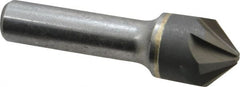 Made in USA - 3/4" Head Diam, 1/2" Shank Diam, 6 Flute 90° Solid Carbide Countersink - Americas Industrial Supply