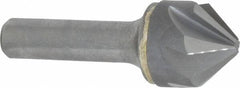 Made in USA - 1" Head Diam, 1/2" Shank Diam, 6 Flute 90° Solid Carbide Countersink - Americas Industrial Supply