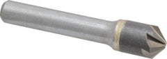 Made in USA - 1/2" Head Diam, 3/8" Shank Diam, 6 Flute 100° Solid Carbide Countersink - Americas Industrial Supply
