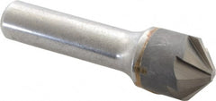 Made in USA - 3/4" Head Diam, 1/2" Shank Diam, 6 Flute 100° Solid Carbide Countersink - Americas Industrial Supply