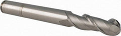 Accupro - 5/8" Diam, 2" LOC, 2 Flute Solid Carbide Ball End Mill - Uncoated, Single End, 6" OAL, 5/8" Shank Diam, Spiral Flute - Americas Industrial Supply
