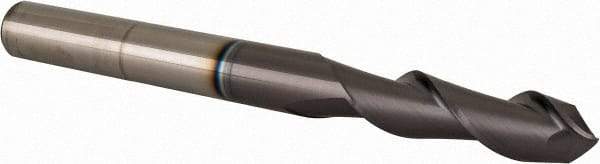 Accupro - 9/16" Diam, 2" LOC, 2 Flute Solid Carbide Ball End Mill - AlTiN Finish, Single End, 6" OAL, 9/16" Shank Diam, Spiral Flute - Americas Industrial Supply