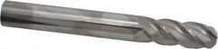 Accupro - 3/4" Diam, 2" LOC, 4 Flute Solid Carbide Ball End Mill - Uncoated, Single End, 6" OAL, 3/4" Shank Diam, Spiral Flute - Americas Industrial Supply