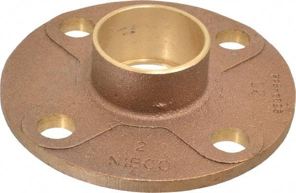 NIBCO - 2" Pipe, 6" OD, Cast Copper Companion Pipe Flange - 125 psi, C End Connection, 4-3/4" Across Bolt Hole Centers - Americas Industrial Supply