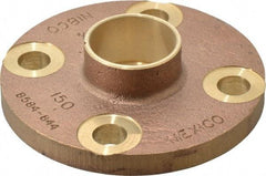 NIBCO - 1-1/2" Pipe, 5" OD, Cast Copper Companion Pipe Flange - 150 psi, C End Connection, 3-7/8" Across Bolt Hole Centers - Americas Industrial Supply