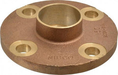 NIBCO - 2" Pipe, 6" OD, Cast Copper Companion Pipe Flange - 150 psi, C End Connection, 4-3/4" Across Bolt Hole Centers - Americas Industrial Supply