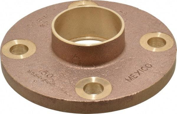 NIBCO - 2-1/2" Pipe, 7" OD, Cast Copper Companion Pipe Flange - 150 psi, C End Connection, 5-1/2" Across Bolt Hole Centers - Americas Industrial Supply