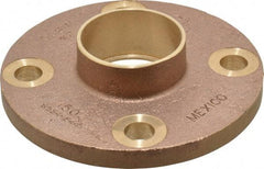 NIBCO - 2-1/2" Pipe, 7" OD, Cast Copper Companion Pipe Flange - 150 psi, C End Connection, 5-1/2" Across Bolt Hole Centers - Americas Industrial Supply