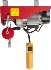 Value Collection - 220/440 Lb Capacity, 33/16 FPM Lift Speed, 110 Volt, Mini Electric Hoist - 38' Max Lift - Americas Industrial Supply