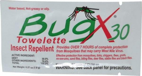 North - 50 Count 30% DEET Towelette - For Biting Flies, Black Flies, Chiggers, Deer Flies, Gnats, Midges, Mosquitoes, No-See-Ums, Stable Flies, Fleas - Americas Industrial Supply