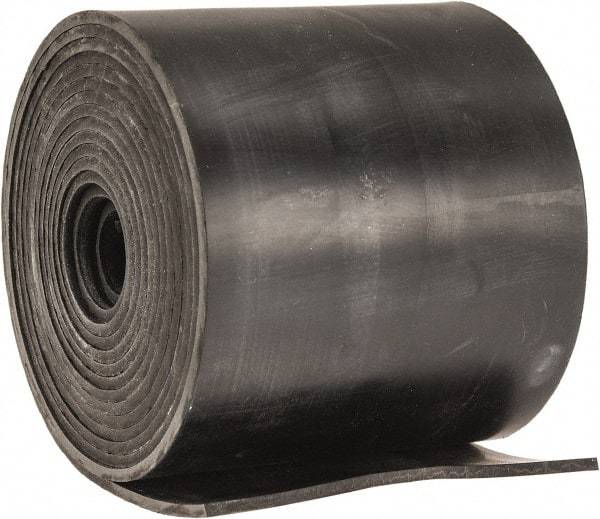 Made in USA - 1/16" Thick x 2" Wide x 60" Long, Plain Backed Neoprene Rubber Strip - Stock Length, 60 Shore A Durometer, 2,500 psi Tensile Strength, -40 to 225°F, Black - Americas Industrial Supply