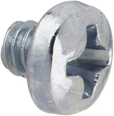Value Collection - #5-40 UNC, 1/8" Length Under Head Phillips Drive Machine Screw - Pan Head, Grade J82 Steel, Zinc-Plated Finish, Without Washer - Americas Industrial Supply