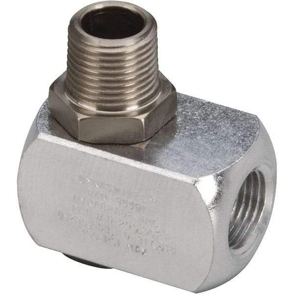 Dynabrade - 3/8 Male NPT Pneumatic Hose Single Pivot Fitting - Aluminum - Americas Industrial Supply