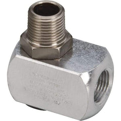 Dynabrade - 3/8 Male NPT Pneumatic Hose Single Pivot Fitting - Aluminum - Americas Industrial Supply