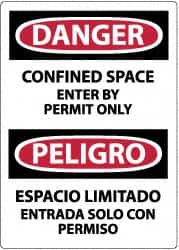 NMC - "Danger - Do Not Enter - Authorized Personnel Only", 14" Long x 10" Wide, Pressure-Sensitive Vinyl Safety Sign - Rectangle, 0.004" Thick, Use for Security & Admittance - Americas Industrial Supply