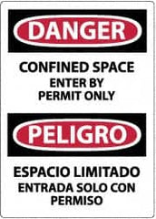 NMC - "Danger - Do Not Enter - Authorized Personnel Only", 14" Long x 10" Wide, Pressure-Sensitive Vinyl Safety Sign - Rectangle, 0.004" Thick, Use for Security & Admittance - Americas Industrial Supply