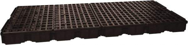 Eagle - 121 Gal Sump, 10,000 Lb Capacity, 8 Drum, Polyethylene Platform - 103" Long x 51-1/2" Wide x 6-1/2" High, Black, Low Profile, Vertical, 2 x 4 Drum Configuration - Americas Industrial Supply