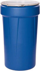 Eagle - 55 Gallon Blue Tapered Cylinder Polyethylene Open Head Drum - 39-1/8" High x 23-3/4" Diam - Americas Industrial Supply