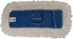 Rubbermaid - 24" Long x 5" Wide Cotton Dust Mop Head - Envelope Connection, White, Cut-End Head, Launderable - Americas Industrial Supply