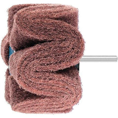 PFERD - 4" Diam x 2" Face Width, Aluminum Oxide Nonwoven Mounted Flap Wheel - 1/4" Shank Mount, 180 Grit, 6,000 Max RPM - Americas Industrial Supply