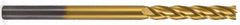Atrax - 1", 3" LOC, 1" Shank Diam, 6" OAL, 4 Flute, Solid Carbide Square End Mill - Single End, TiN Finish, Spiral Flute, 30° Helix, Centercutting, Right Hand Cut, Right Hand Flute - Americas Industrial Supply
